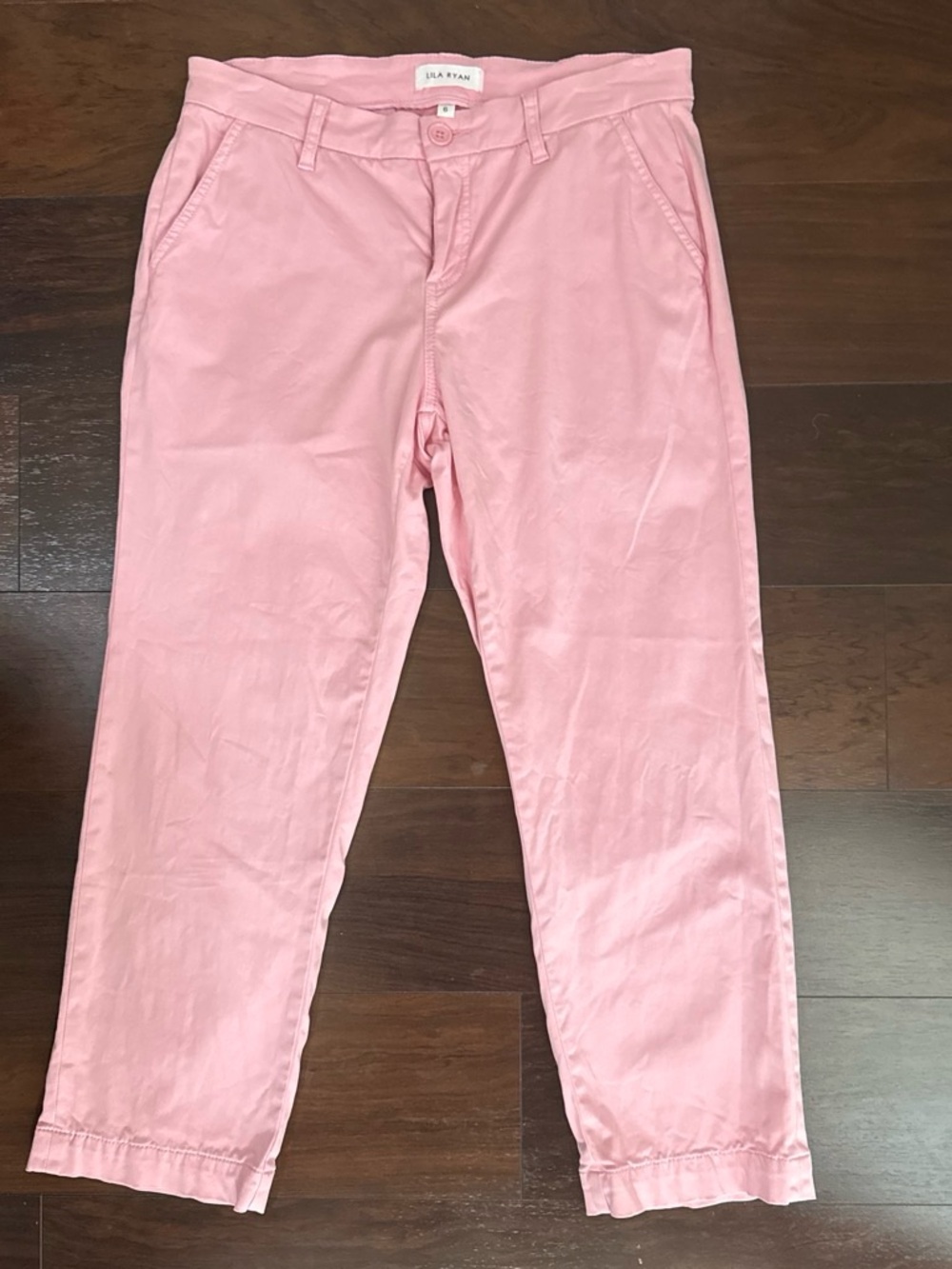LILA RYAN Pink Straight-Leg Chino Trousers